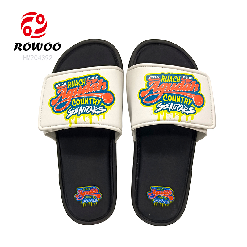 Memory Foam Slipper Sandals Customized Logo Slide Sandals for Men