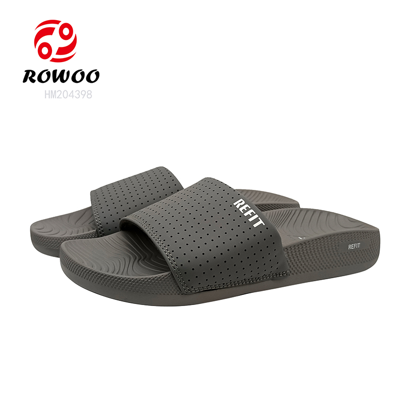 Fashion Men Outdoor Slipper Sandals Customized Logo Soft PU Sole Slide Sandals