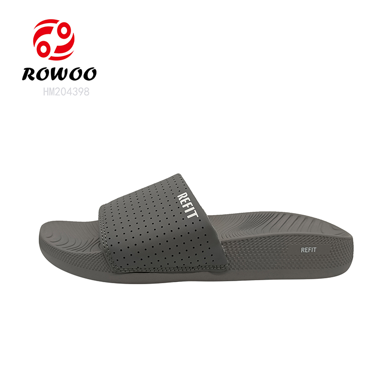 Fashion Men Outdoor Slipper Sandals Customized Logo Soft PU Sole Slide Sandals