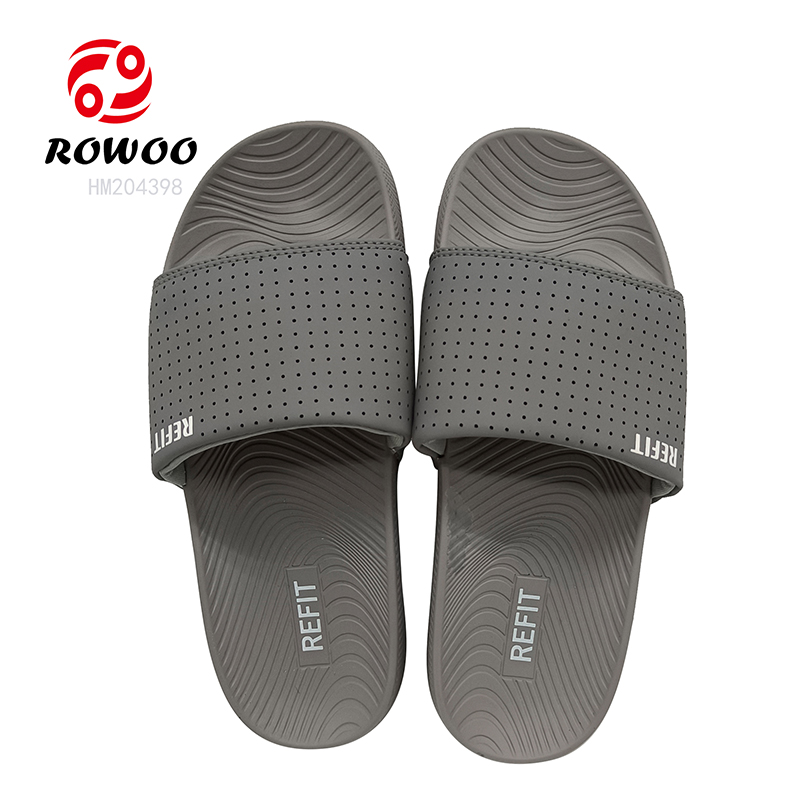 Fashion Men Outdoor Slipper Sandals Customized Logo Soft PU Sole Slide Sandals