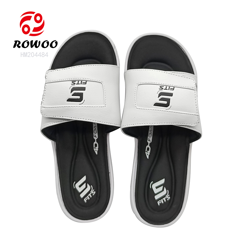 Memory Foam Men Slide Sandals Whplesale Footwear Customized Logo Slipper Shoes