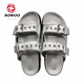 Wholesale Men Thick Bottom Slide Sandals Silver Slide Sandals Ladies Outdoor Shoes