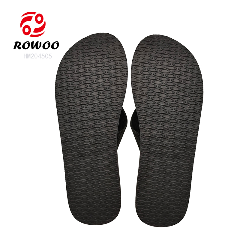 Webbing Men Flip Flops Black Slipper Shoes Factory Slipper Footwear