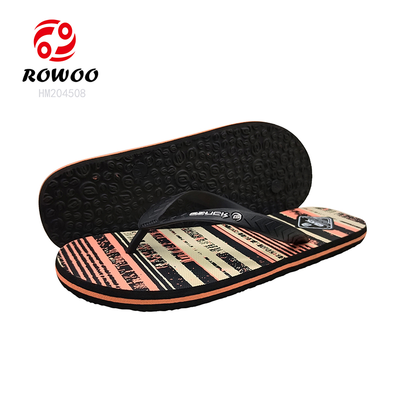 Printing Flip Flops Men Outdoor Slipper Shoes Factory Customized Logo Sandals