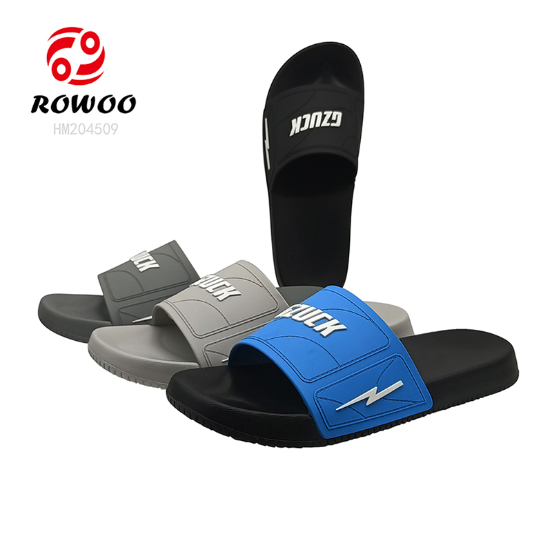 Customized Logo Slide Sandals Wholesale Footwear Slipper Shoes Men Beach Sandals