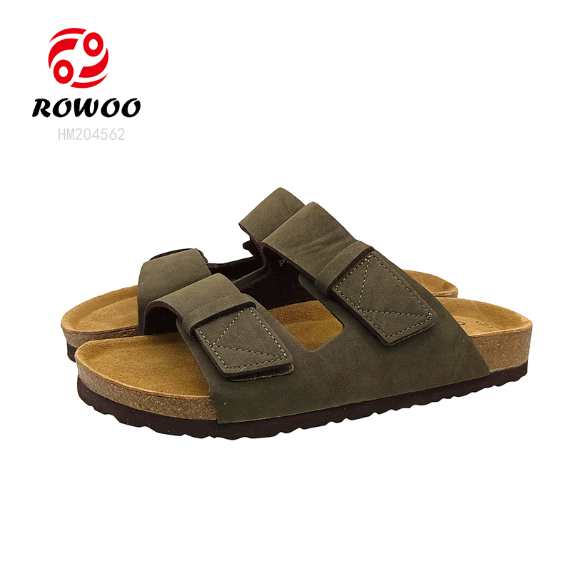 Fashion Men Leather Cork sandals Wholesale Footwear  New Color Sandals