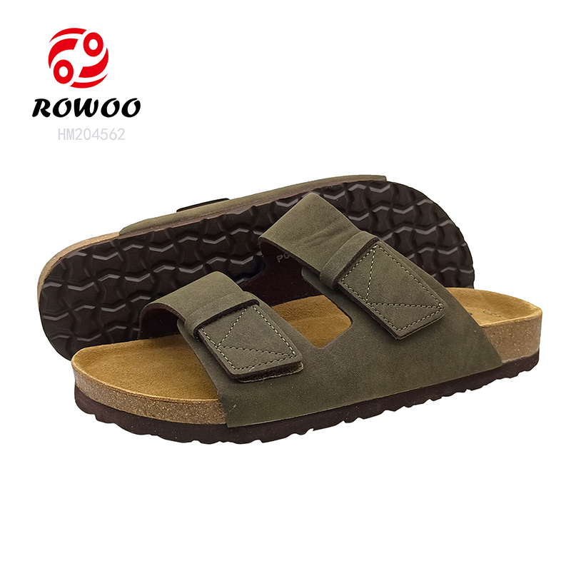 Fashion Men Leather Cork sandals Wholesale Footwear  New Color Sandals