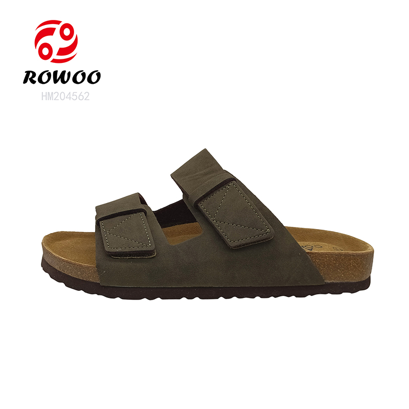 Fashion Men Leather Cork sandals Wholesale Footwear  New Color Sandals