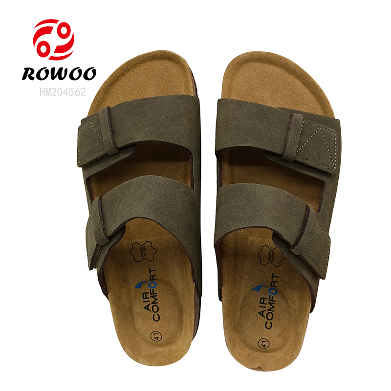 Fashion Men Leather Cork sandals Wholesale Footwear  New Color Sandals