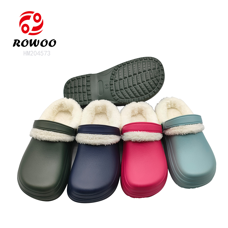 New Design Winter Clog Slippers Waterproof Fur Slipper Shoes Women Shoes