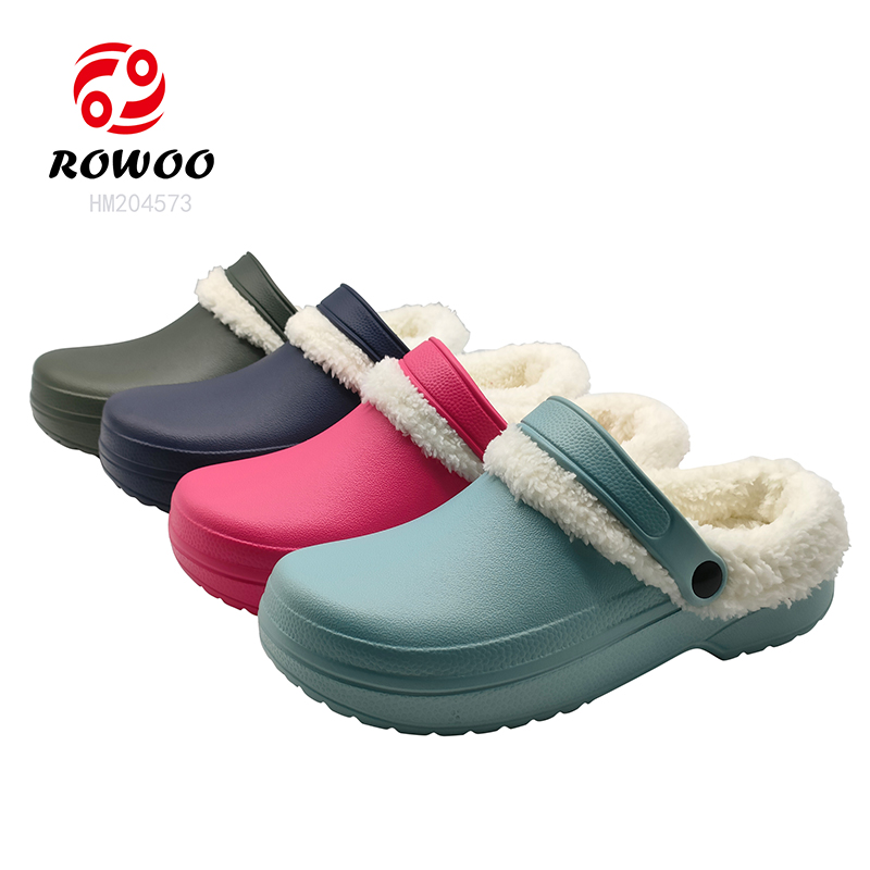 New Design Winter Clog Slippers Waterproof Fur Slipper Shoes Women Shoes