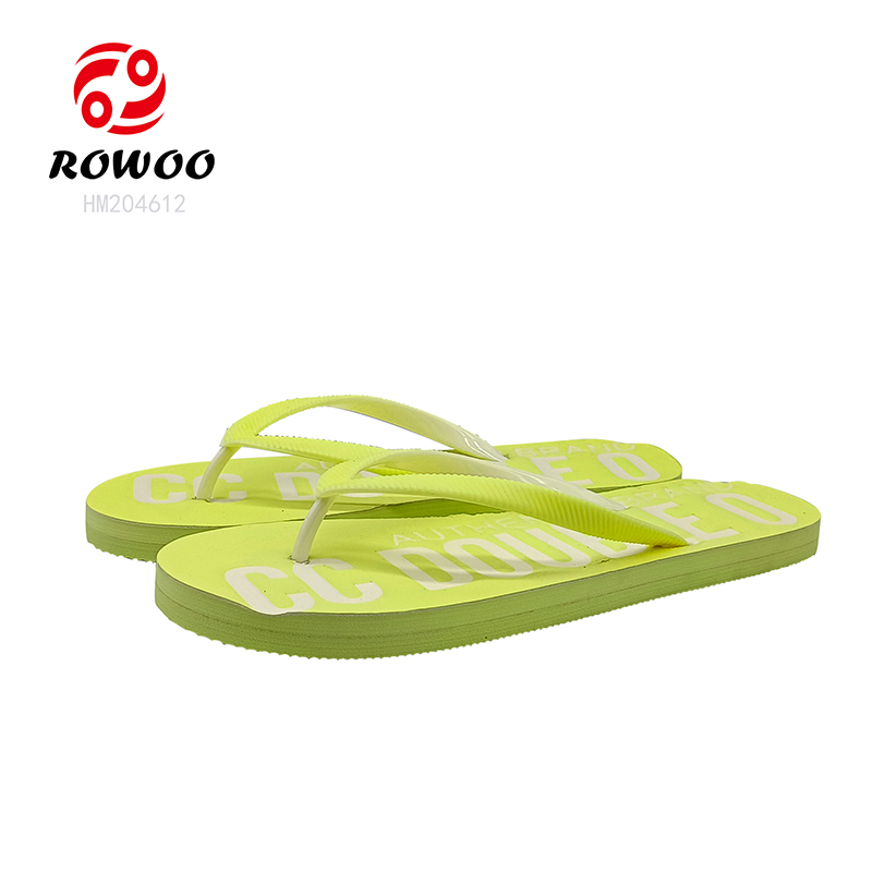 Wholesale Men Flip Flops Customized Footwear Thong Slipper Shoes Printing Women Sandals