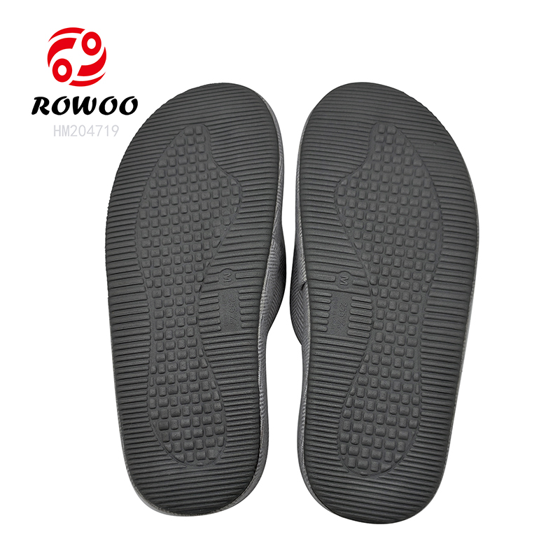 Men Winter Slippers Massage Open-toe Warm Slip-on Shoes Customized Cotton Shoes