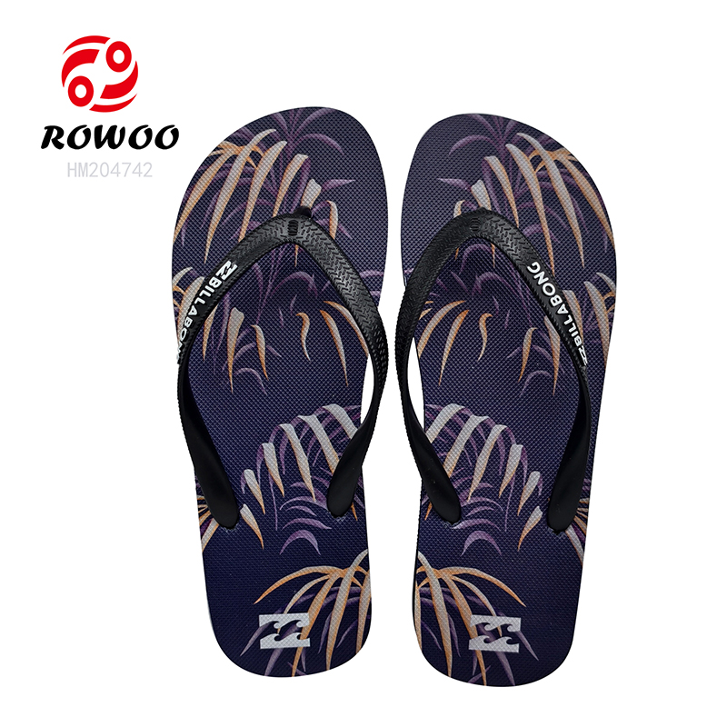 Men's Comfortable Rubber Flip Flops for Summer Beach Sandals Waterproof Non Slip Mens Slippers