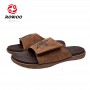 New Design Men PU Slide Sandals Brand Design Slip-on Sandals Brown Breathable Sport Footwear