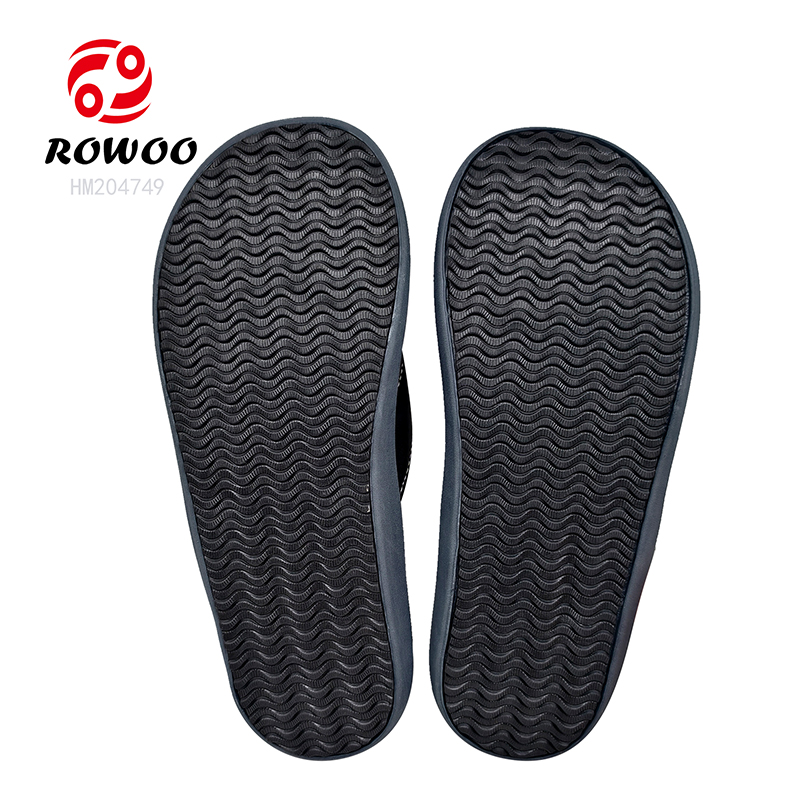 Navy Thong Slipper Shoes Soft PU Sole Flip Flops Wholesale Men Footwear