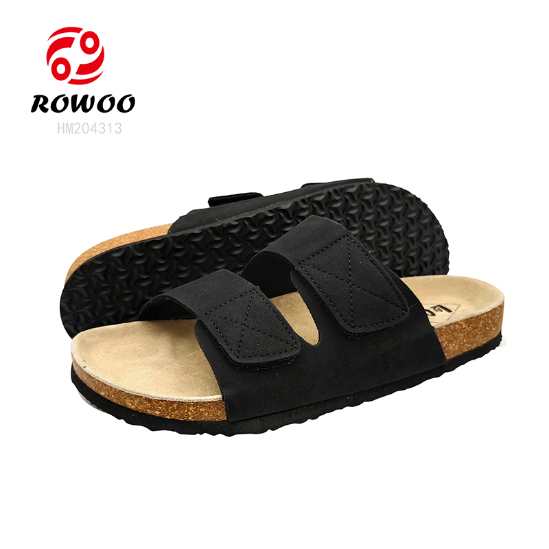 Fashion Men Cork Sandals EVA Sole Clog Slippers for Men Leather Sandals 