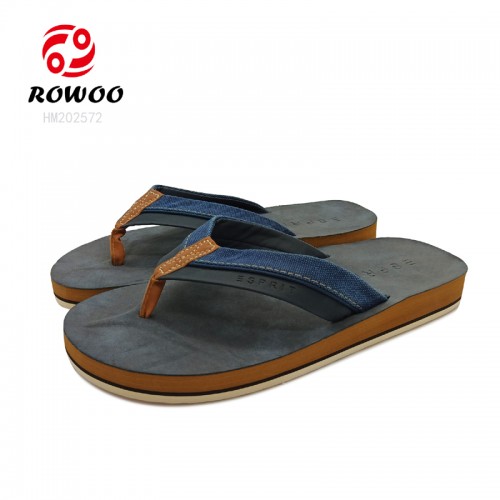 Hot Sale Men High Quality Brand Flip Flop Slippers Rubber Sole Leather Slipper Sandals Thong Beach Factory Price Sandals