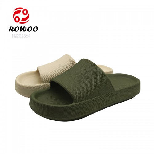 Soft EVA Thick Bottom Sandals Fashion Anti-slip Bath Slides Footwear Unisex Sandals