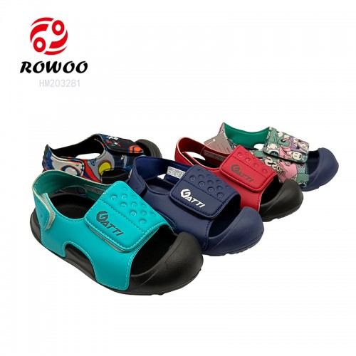 Children's Summer Casual Slippers Designer's Style Infant Closed-Toe Sandals EVA Sole Wholesale Price for Boys Kids