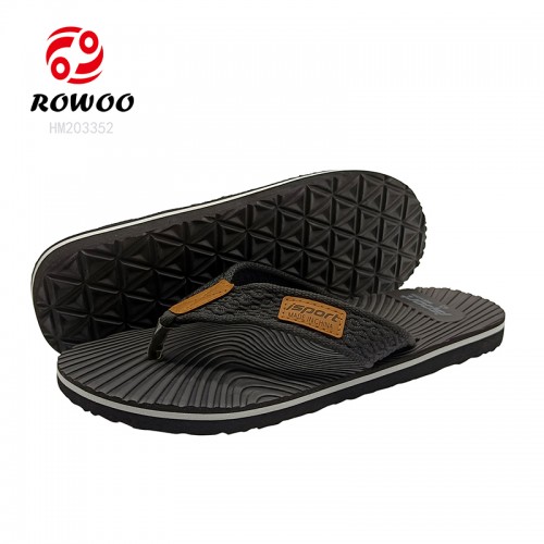 New Design Men's Flip Flops Cheap Price Summer Sandals Open Toe Breathable Waterproof Webbing Upper Material Mesh Air Cushion