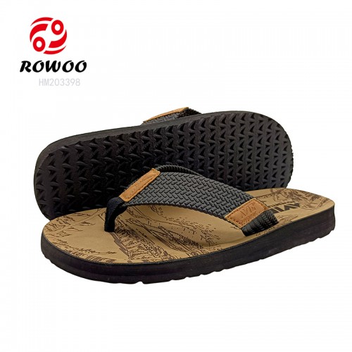 Wholesale Men Outdoor Slipper Sandals Anti-slip Summer Beach Flip Flops Customized Logo Sandals