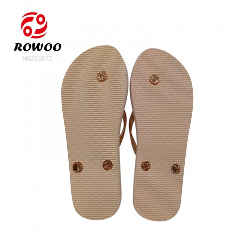 Factory Ladies Flip Flops Webbing Slipper Shoes Customized Logo Summer Sandals