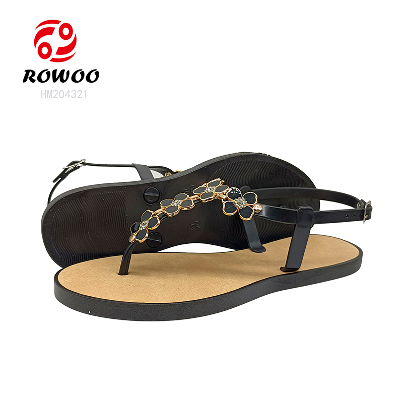 Africa PVC Sandals Cheap Price Ladies Beach Sandals Durable Flat Sandals