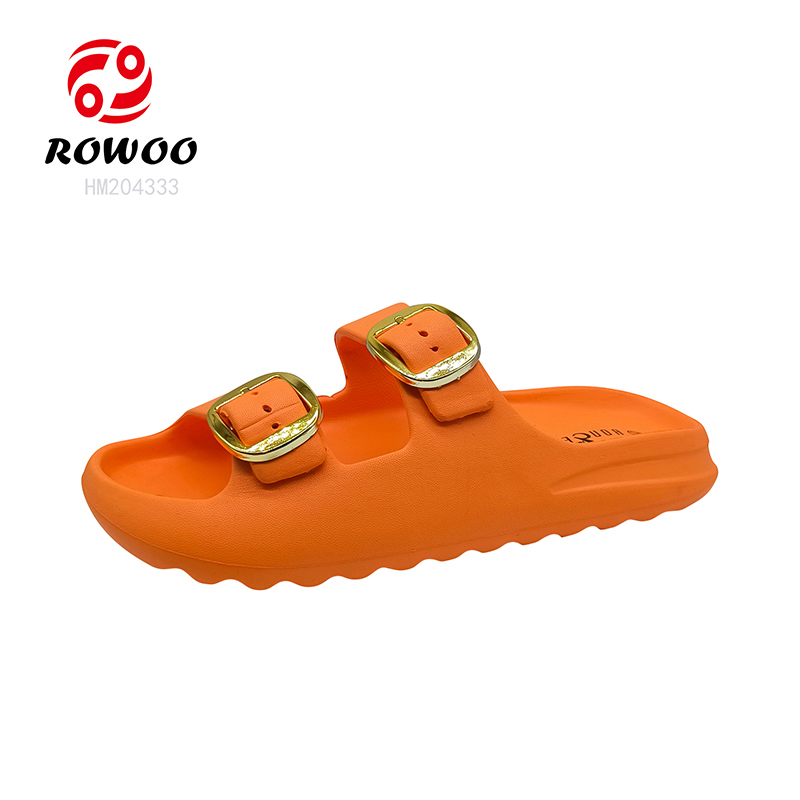 Wholesale Women EVA Slide Sandals Customized Logo Thick Bottom Slipper Shoes
