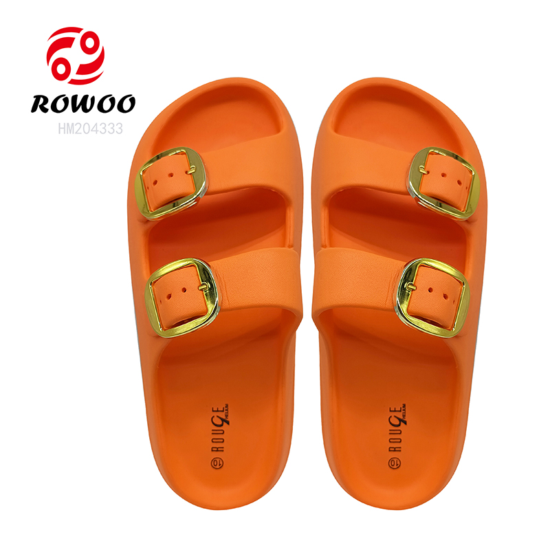 Wholesale Women EVA Slide Sandals Customized Logo Thick Bottom Slipper Shoes