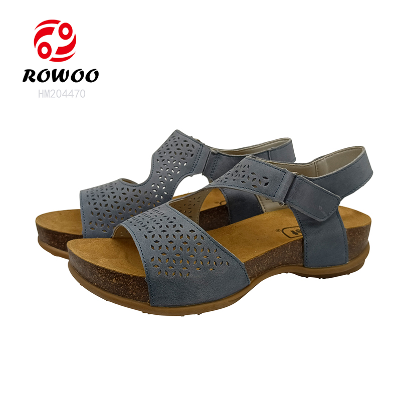 Factory Price Ladies Sandals High Heel Wedge Sandals Rubber Beach Sandals