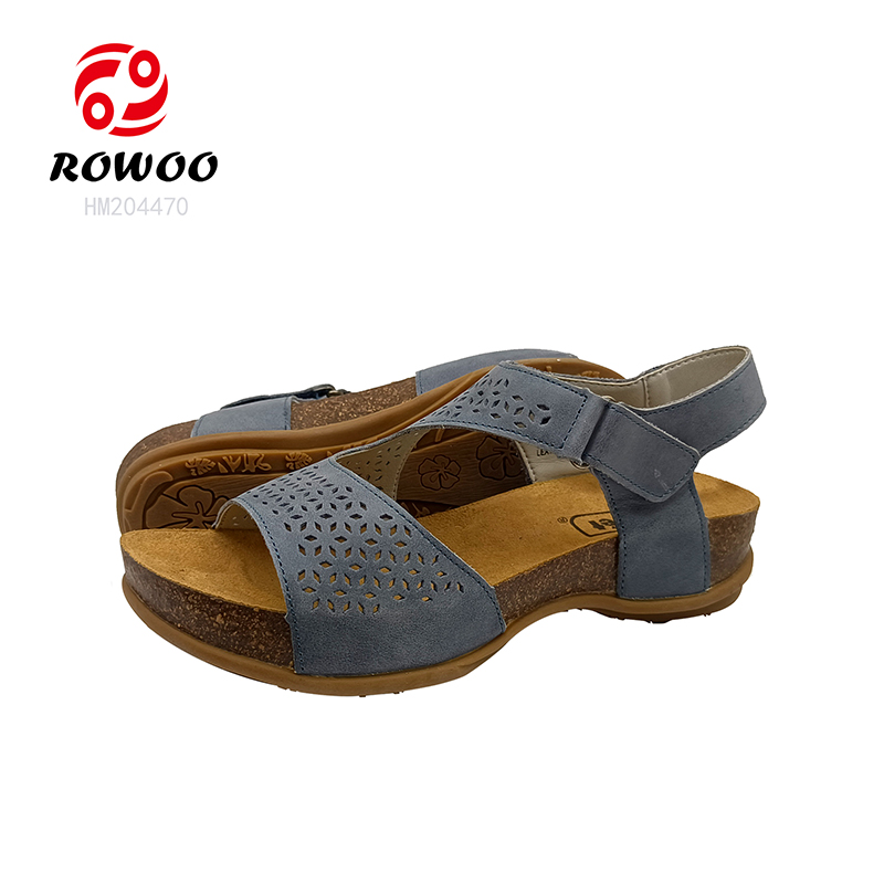 Factory Price Ladies Sandals High Heel Wedge Sandals Rubber Beach Sandals