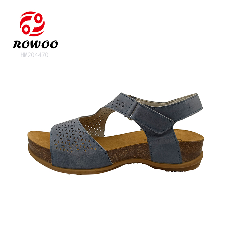 Factory Price Ladies Sandals High Heel Wedge Sandals Rubber Beach Sandals