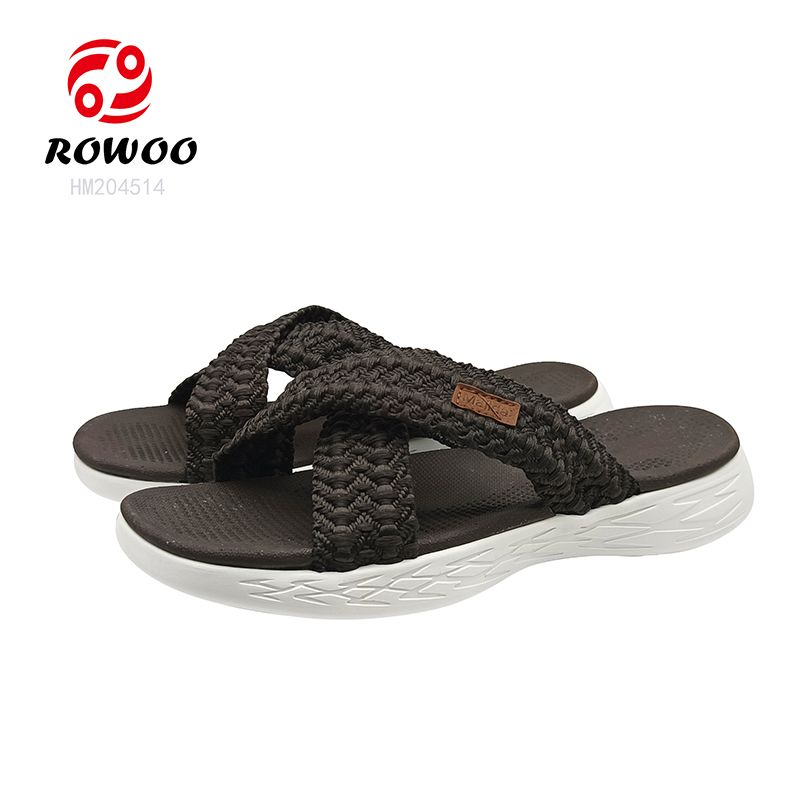 EVA Lightweight Sandals Cross Straps Ladies Thick Bottom Slide Shoes