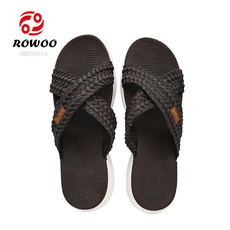 EVA Lightweight Sandals Cross Straps Ladies Thick Bottom Slide Shoes