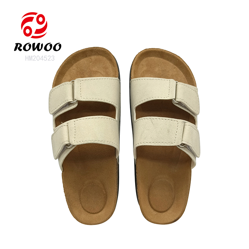 Wholesale Platform Women Slippers Browm Cork Sandals Outdoor Slide Shoes