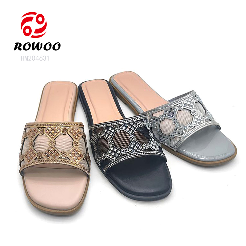 Fashion Ladies Slide Sandals New Design Sexy Sandals Flat Outdoor Shoes