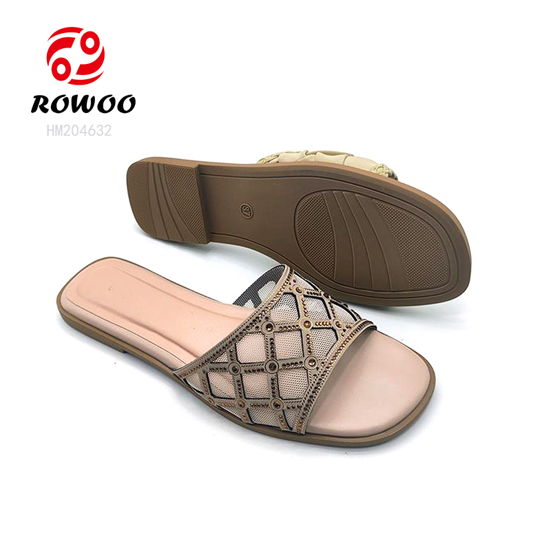 Fashion Ladies Slide Sandals New Design Sexy Sandals Flat Outdoor Shoes