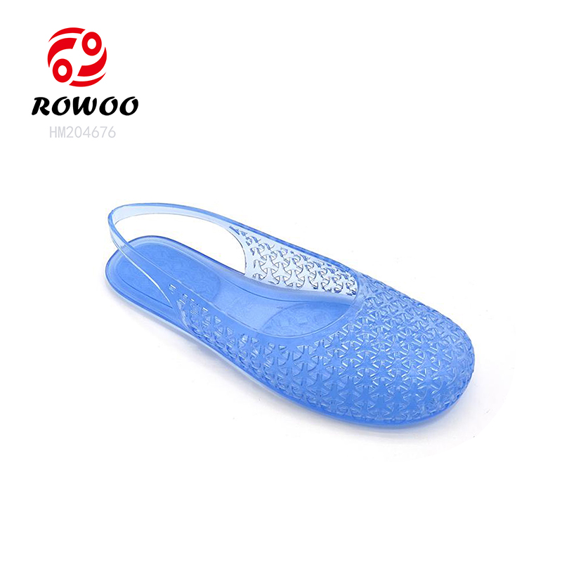 Fashion Ladies Jelly Sandals PVC Slip-on Shoes Outdoor Quick-dry Sandals