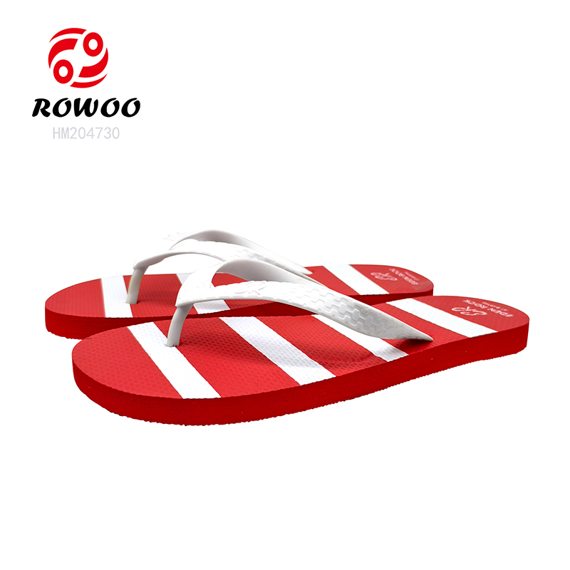 New Design Women Red Flip Flops Brand Rubber Thong Sandals Customized Logo Shoes for Women