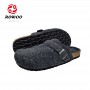 Felt Winter Warm Cork Sandals Women Home Slippers Flat Bathroom Sandals