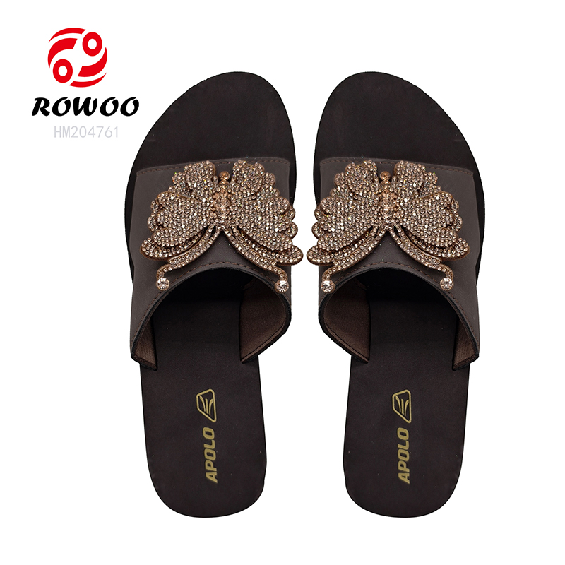Ladies High Heel Diamond decoration Wedge Sandals Women Summer Slide Shoes